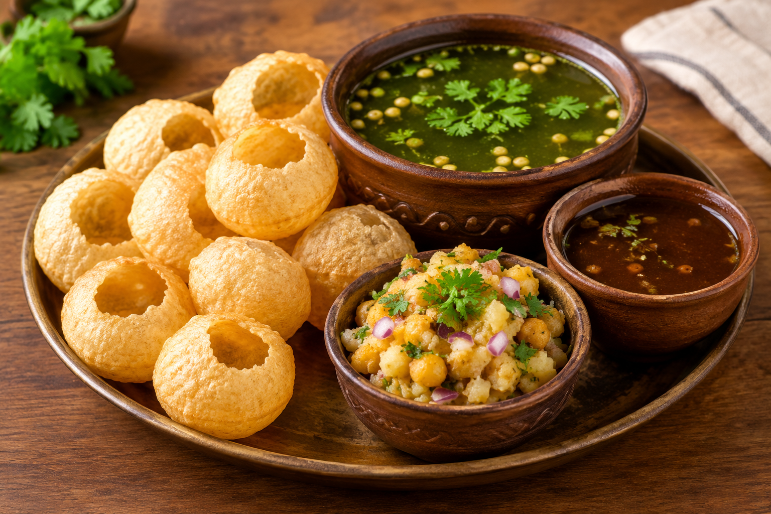 Golgappa / pani puri plate